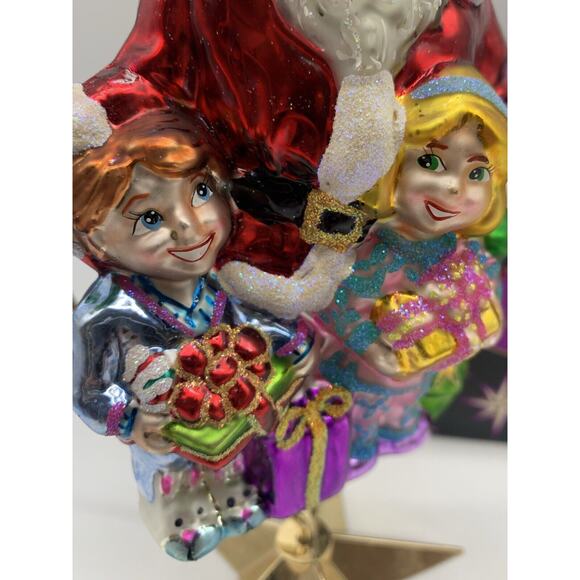 Vtg Radko Exclusive Design Christmas Ornament "SANTA'S VISIT" OG Box Hang Tag - Picture 7 of 9